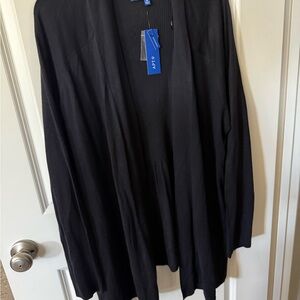 Black Open Front Cardigan NWT 2x